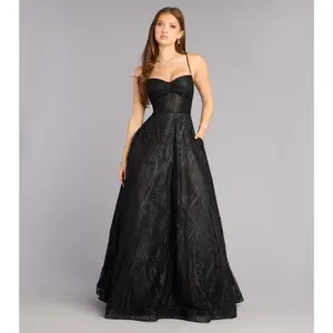 Cathy Glitter A-Line Formal Dress