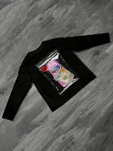 Men's Slim Fit Long Sleeve T-Shirt, Cartoon Print, Casual Daily Wear, All Seasons, Unisex, Young College Street Style, Streetwear