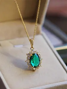1 PC Fashion Cubic Zirconia Necklace Pendant For Women Valentine's Day Gift Wedding Jewelry