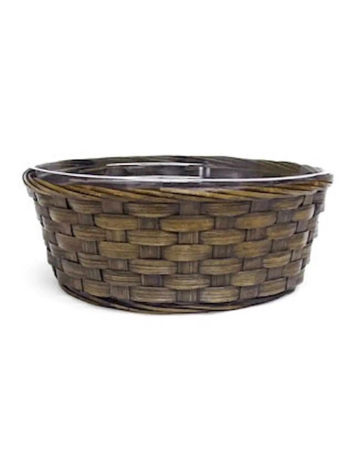 Brown Wicker Round Storage Basket, Home Organiser, Decorative Home Supply