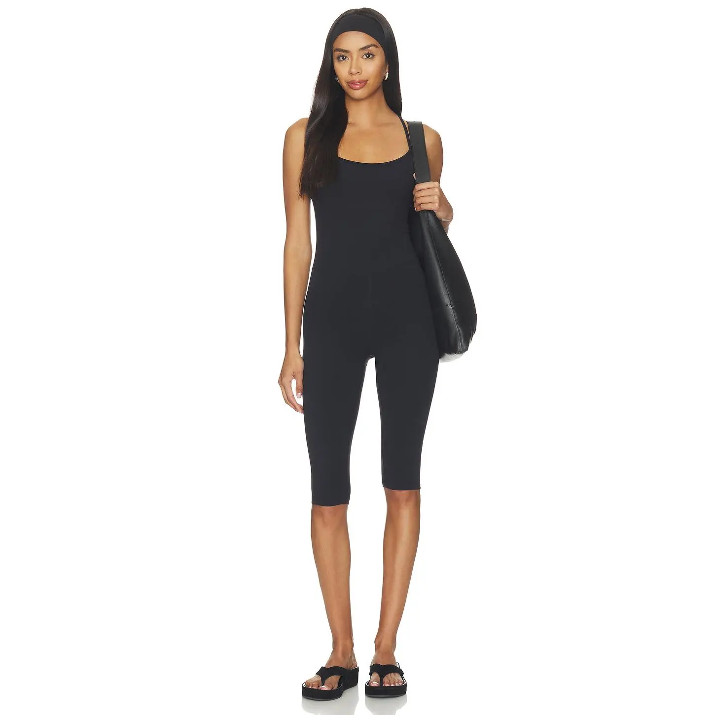 YEAR OF OURS Studio Capri Onesie in Black