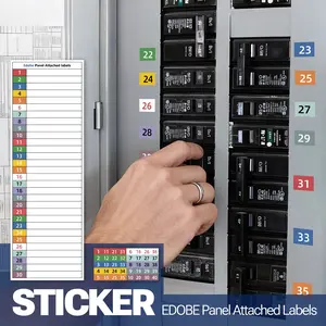 Electrical Box Label Sticker Circuit Breaker Switch Index Tag Control Panel Identification, Durable & Easy-To-Read Labels, Sticky Labels, Adhesive Stickers