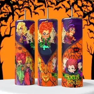 Three Sister Witches Cartoon Hocus 20 oz tumbler