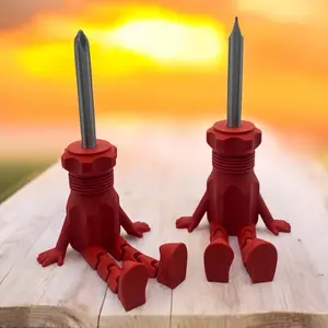 Articulated Screwdriver Buddies Set of 2 - Red Phillips & Flathead Screwdrivers Mechanical