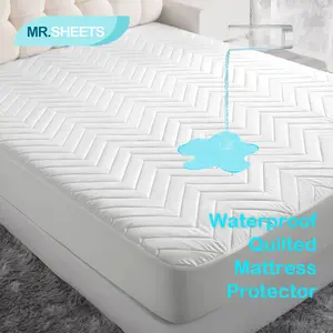 [Memorial Day Sale]NTBAY Waterproof Quilted Mattress Protector – Soft Padded Fitted Mattress Cover with Deep Pocket, Breathable & Machine Washable