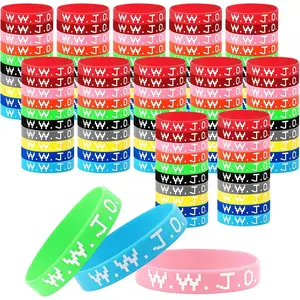 WWJD Bracelets, Colorful  Wristbands Rubber  Loves You Bracelets, Gifts for Christian bulk  Wristbands Inspirational Bracelet for Men Women Party Favor Christmas Easter