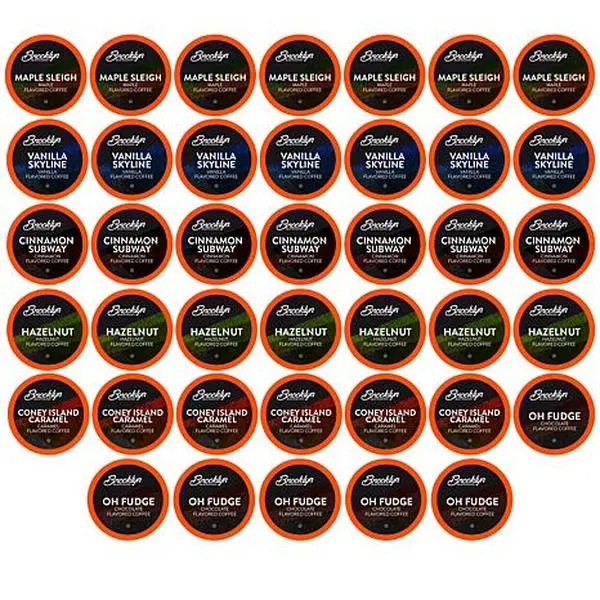 Brooklyn Beans Flavored 2.0 K-Cup Coffee Pods, Variety Pack 40-Count