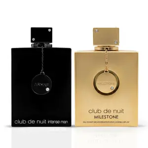 Club De Nuit Intense Man & Milestone Eau de Parfum Spray 200ML (6.8 OZ) By Armaf (Bundle)