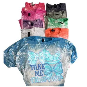 Take Me Thrifting Bleached Shirt Comfy Unisex Jersey Top Casual Vintage Style Short Sleeve Crew Neck Medium Length