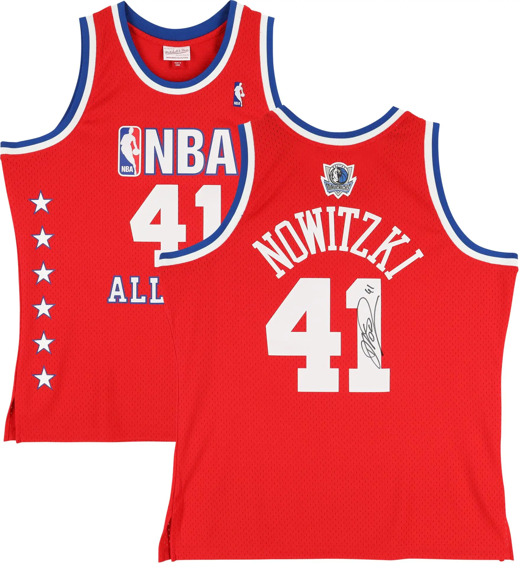 Dirk Nowitzki Dallas Mavericks Autographed Mitchell & Ness 2003-04 All-Star Swingman Jersey - Fanatics Authentic Certified