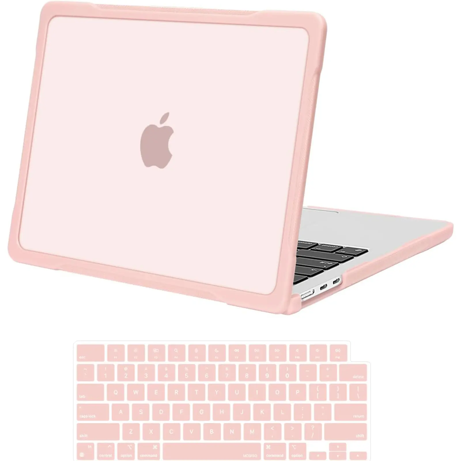 MOSISO Compatible with MacBook Air 13 inch Case M5 2026 M4 2025 M3 M2 2024-2022 A3449 A3240 A3113 A2681, 2 in 1 Kit Crack-Resistant Hard Case with Soft TPU Bumper for MacBook Air 13.6