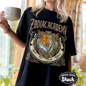 Zodiac Academy T-Shirt, Celestial Heirs Band Shirt, Terra, Aer, Ignis and Aqua,Professor Lance Orion,Almighty Sovereign Society