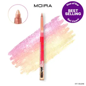 Moira | Supernova Multichrome Gel Eyeliner | Smooth gel texture, Built-In Sharpener, Water & Smudge-Proof | Shade (017, Celene) | Upto 12hrs