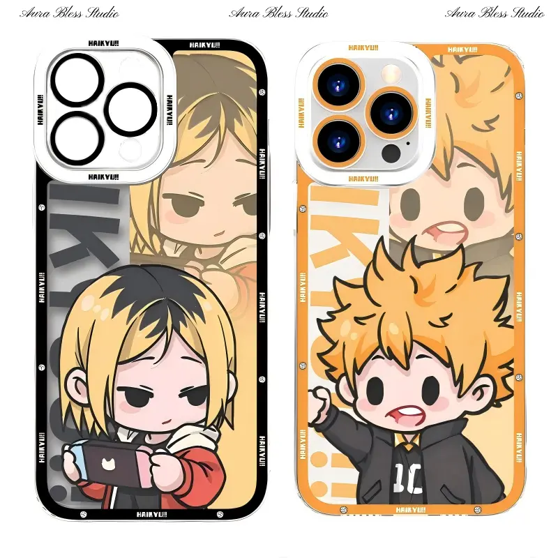 Trendy Anime Haikyuu TO THE TOP Hinata Shoyo Cute Phone Cases For iPhone 17 Promax Air 16 15 14 Pro Max Plus 13 12 11 Transparent Soft TPU Shockproof Protective Cover Gifts For Birthday Valentine Christmas Thanksgiving Halloween