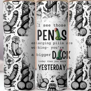 Cactus Funny Tumbler Drinkwear with Unique Cactus Design and Humorous Text for Daily Use