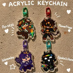 Unstable Universe Quartet Acrylic Keychain | ParrotX2, FlameFrags, SpokeIsHere, Wemmbu