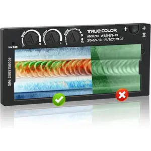 Auto-Darkening Welding Lens, 2*4.25, Variable Shade 5-13, Color Technology, with Replacement Outside Cover Lens, Fit most Pancake and Pipeliner Welding Hoods