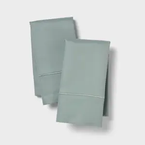 King 800 Thread Count Hotel Collection Single Barratta Pillowcase Light Teal Green - Threshold