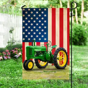 John Deere Tractor American Flag Proud Farmer Farm Life TQN199Fv6r