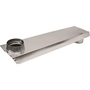 Aluminum Rectangular Dryer Vent Duct, 90 deg, 6 x 2 in.