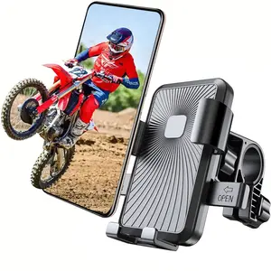 Bike Phone Holder, Motorcycle Mount - Motorcycle Phone Holder, Handlebar Cell Phone Clamp, Scooter Phone Clip Gifts for iPhone 17 Air Pro Max, 16 15 14 13 12 11 Plus, S20, 4.7 to 6.8" Smartphones
