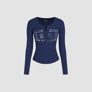 Cider [size 2-10] Graphic Button Crop Tee