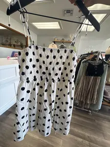 Polka dot white dress