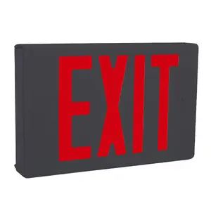 Westgate Mfg LED Exit Sign with Battery Backup, 3.2W, Red Letters, Single/Double Face, White Housing, XT-RW-EM