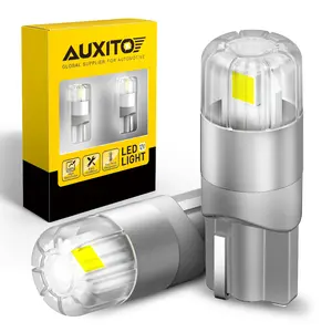 AUXITO 194 LED Bulbs White, Super Bright 1:1 Size, License Plate Light 168 2825 W5W T10 Error Free Car Bulbs (Pack of 2)
