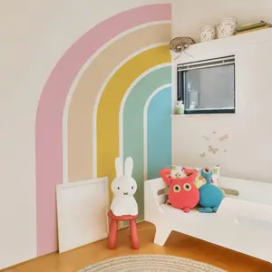 Rainbow Pattern Wall Sticker, Self Adhesive Wall Decal, Decorative Sticker for Home Living Room Bedroom Study Room