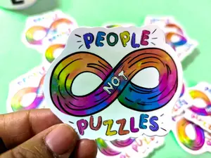 People Not Puzzles Sticker – Autism Acceptance Waterproof Vinyl Decal