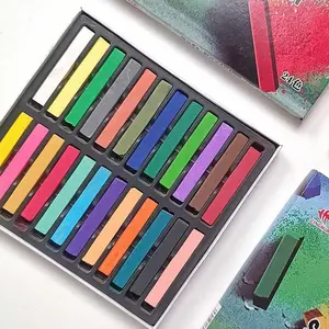 6/12/24 Colors Chalk Powder Stick, 1 Set Colorful Chalk with 3 Counts Paper Eraser Pen, Art Supplies Office School Supplies for Students Painting