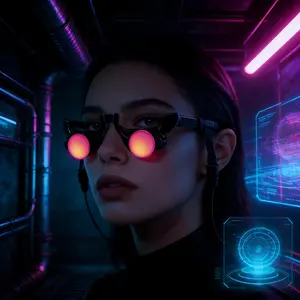 Glowing Red Eye Glasses, Light Up Horror Dark Grim Reaper Glasses, Halloween Cosplay Death Wizard Devil Rave Party Favor, Glow in The Dark Scary Eyewear, Funny Personality Tricky Eyes Prop Adjustable Waist Mixed Set Smart Solar LED Motion Sensor Lights