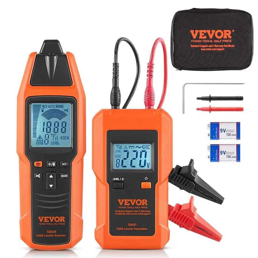 【DealsForYouDays】VEVOR Subterranean Wire Locator, Up to 6.5 FT Detection Depth, Earphone - Included Cable Tracer and Break Detector, 3280 FT Detection Range, Ideal for Locating Hidden Pet Fences and Sprinkler ValvesVEVOR Super Brand Day