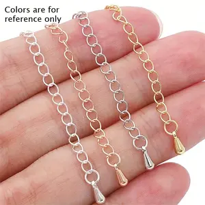 Jewelry-making extension chain for necklaces, bracelets and decorative craft chain accessories, with lobster clasp