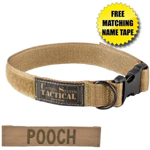 United States Tactical Dog Collar with Quick-Release Buckle