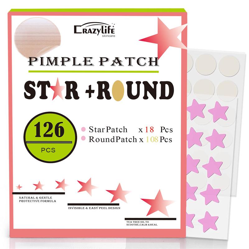Crazylife Transparent Invisible, Pink Star Acne Patch Skin Repair pimple  patches acne  treatment Gentle Pack