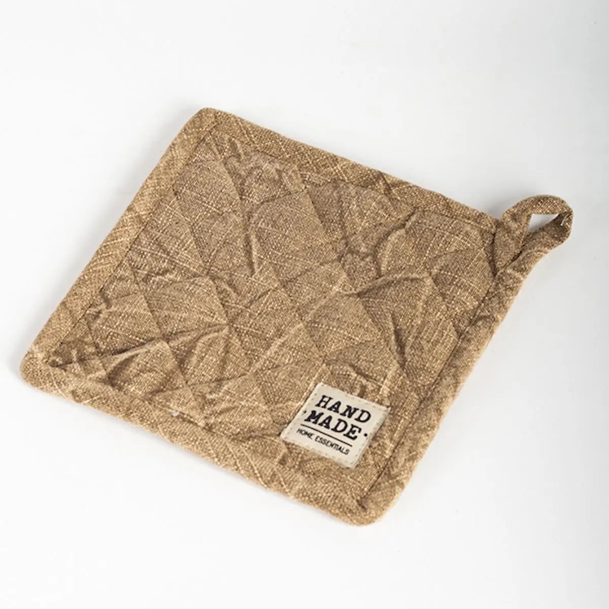 Forpost FP-IMT-090-H-B Rustic Beige Stone Washed Cotton Pot Holder, Bakeware Accessory for Kitchen, Oven Use
