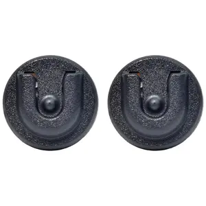 Universal CB Microphone Holder CB Mic Hanger with Adhesive Back,Mobile Radio Microphone Holder Mount(Black,2 Pack)