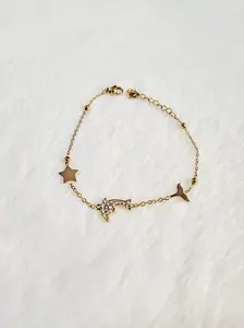 Starlit Dolphin Charm Bracelet