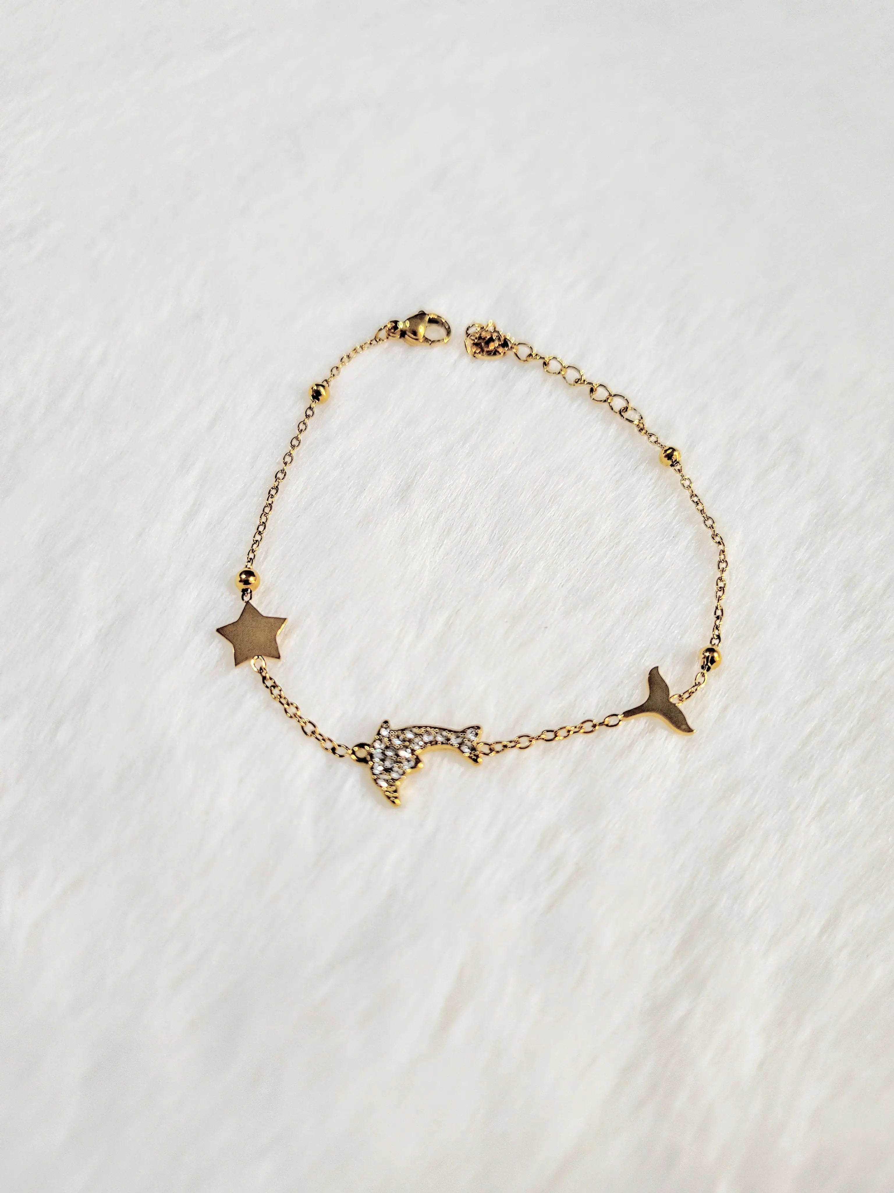 Starlit Dolphin Charm Bracelet