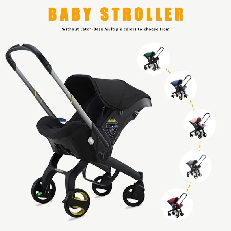 Portable Foldable Mini Baby Stroller for Newborns & Toddlers, Lightweight Compact Travel Stroller with 360° Rotatable Wheels, Adjustable Handle, 1-Click Fold, Multi-Color Design