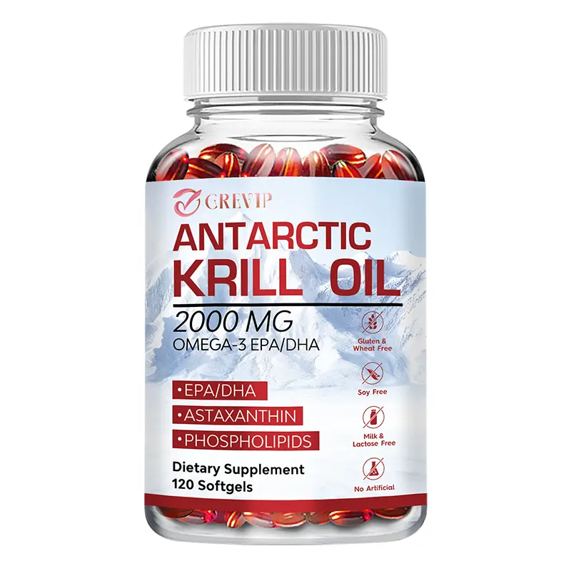 Grevip Antarctic Krill Oil 2000 mg with Omega-3s EPA, DHA, Astaxanthin and Phospholipids Grevip Antarctic Krill Oil 2000 mg with Omega-3s EPA, DHA, Astaxanthin and Phospholipids