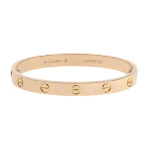 Pre-owned Cartier Love Bracelet Size 16