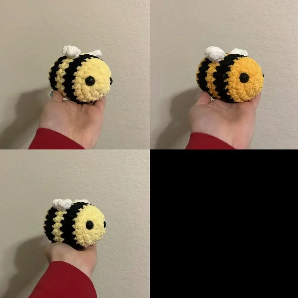 Handmade Crocheted Colored Bee