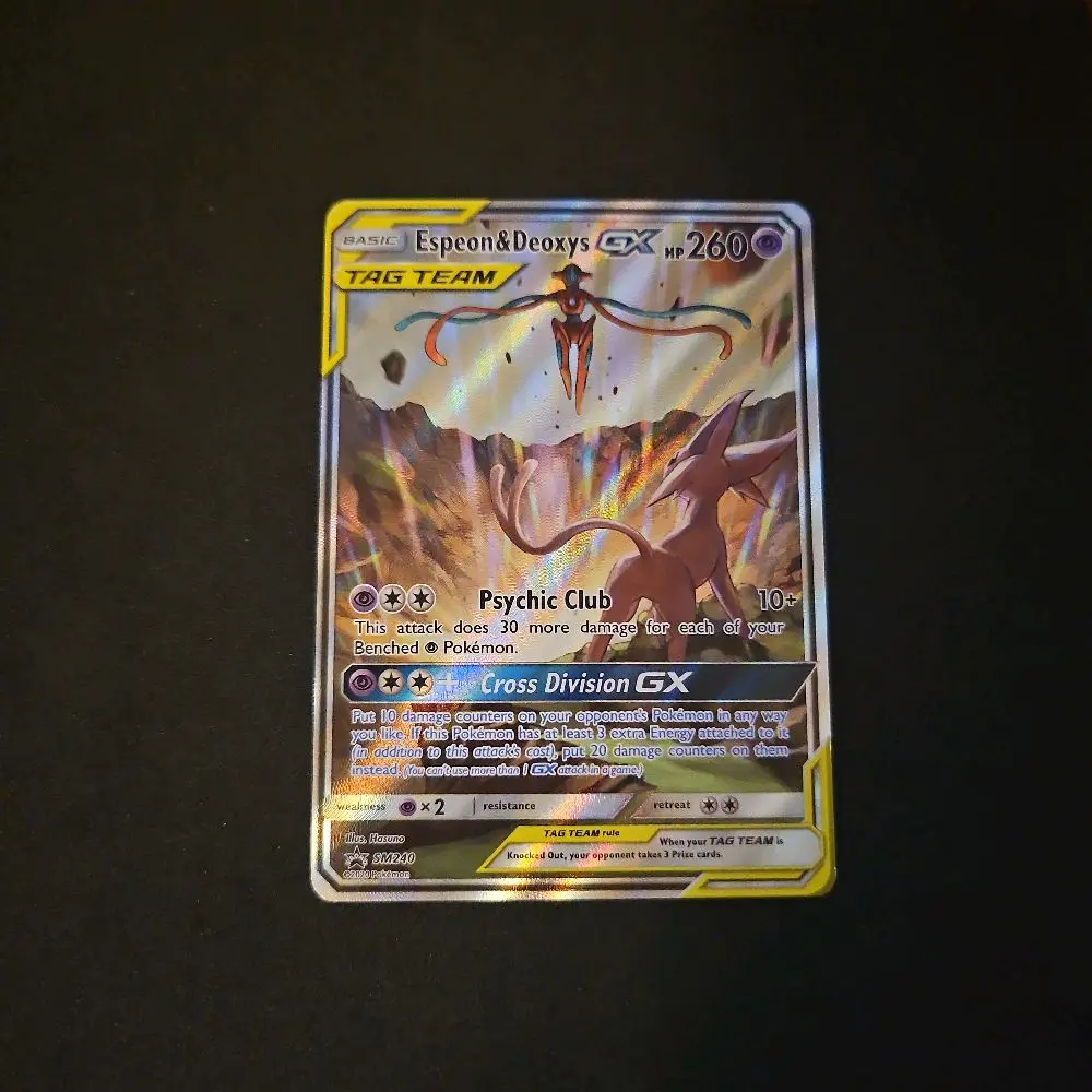 Espeon & Deoxys GX - SM240 - Black Star Pomo