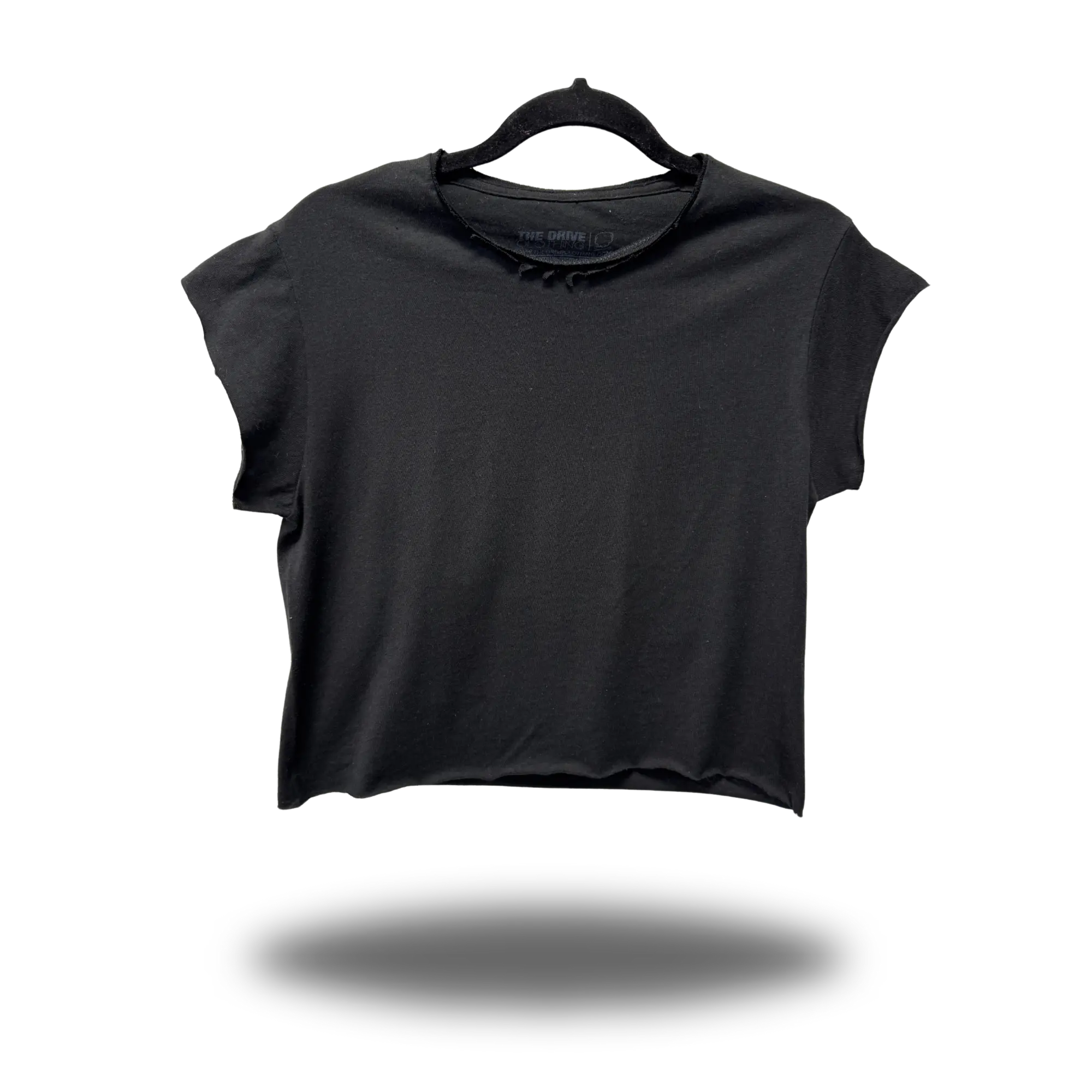 TheDriveClothing Road Rash Mens Muscle Crop Black Tee – Y2K Streetwear Hand-Cut Crop Shirt, Edgy Biker Gym Fashion, TikTok Viral Grunge Festival Outfit, Urban Summer Style Tee