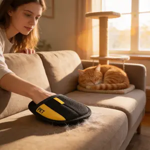 Pet Hair Remover Mitt - Reusable Lint & Fur Catcher for Couch, Clothes, Bedding & Carpet - Fast Pet Hair Removal Tool