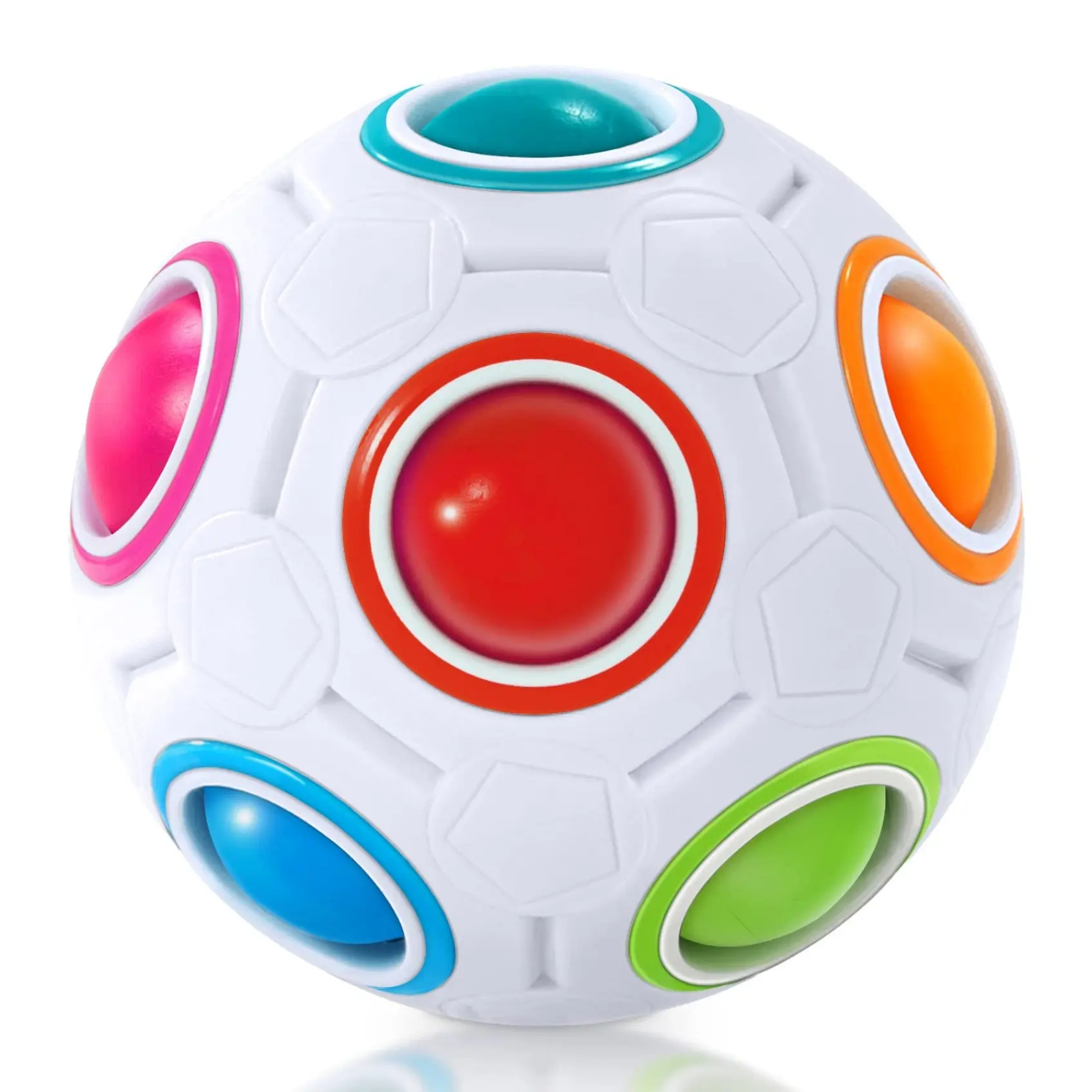 Magic Rainbow Puzzle Ball, Fidget Ball Puzzle Brain Teaser Fidget Toy for Boys & Girls- Birthday Party Easter Valentines Day Christmas for Kids Teen & Adults