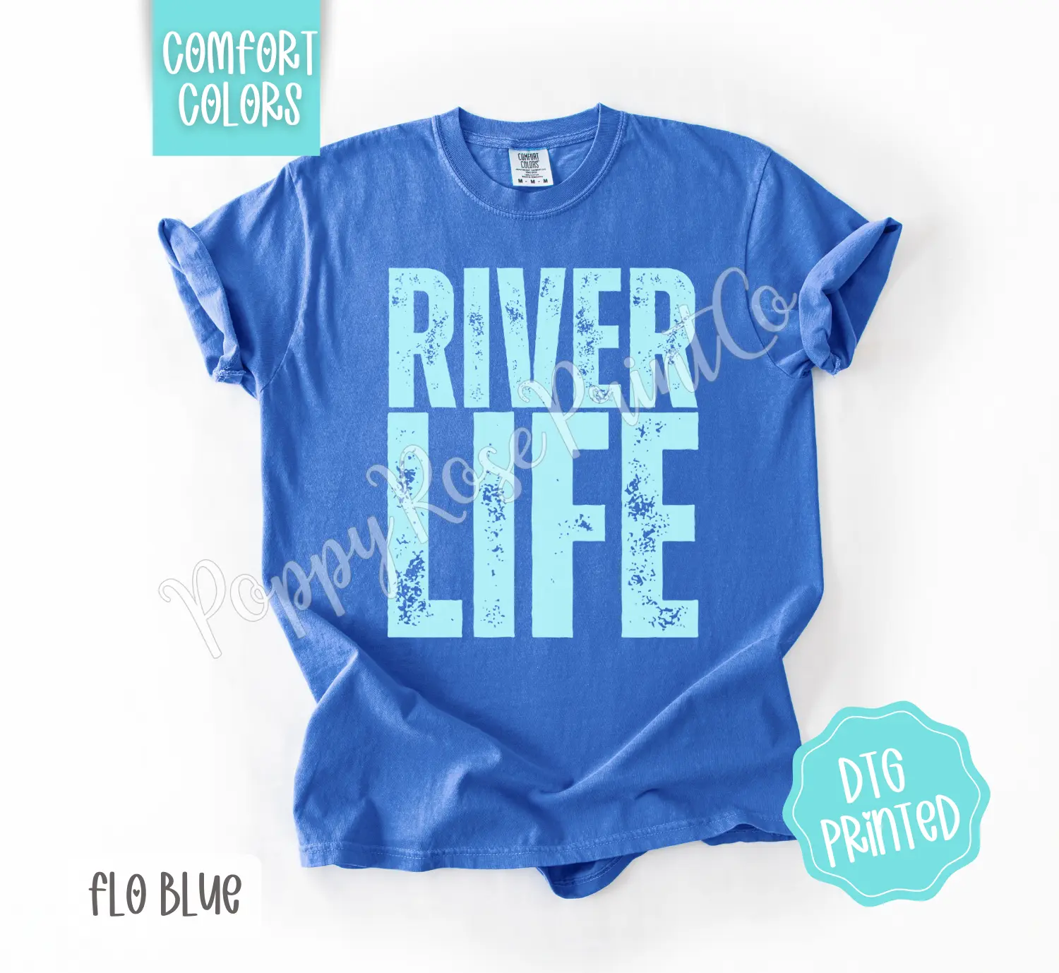 River Life Comfort Colors Shirt, Cute Summer Tshirt, Trendy Women's Tee, Gift for Her